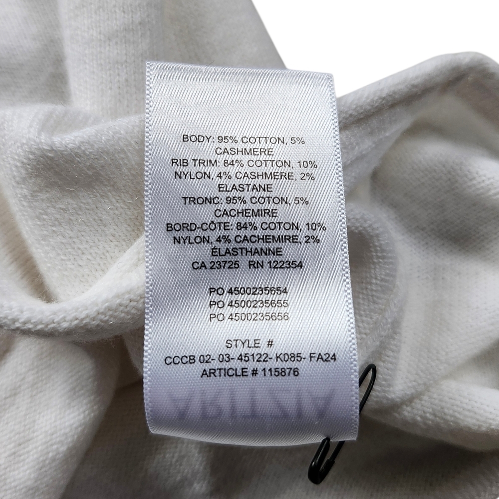 Aritzia Sunday Best Cashmere Blend Long Sleeve Top – White – Size XS - Picture 6 of 6